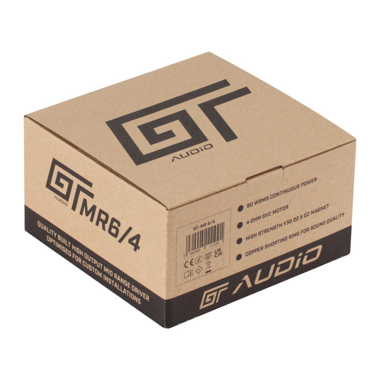 GT-MR6/4 Midbass 16,5 cm GT-AUDIO 1X4Ohm SVC 80WRMS Quality Built High Output Mid Range