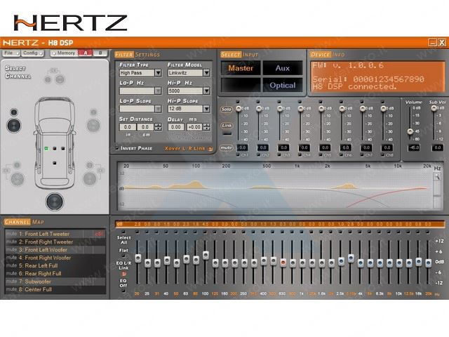 HERTZ - 8 CH DIGITAL PROCESSOR + DRC HE - H-H8 DSP DRC
