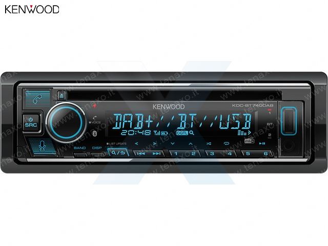 KENWOOD SintoCD Aux/USB, BTmic, iPod, FLAC, DAB CON ANTENNA INCLUSA - KDCBT740DAB