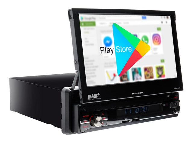 MACROM - MONITOR MOTORIZZATO 1 DIN 7'" ANDROID 10.0 DAB CON ANTENNA - M-AN6560DAB