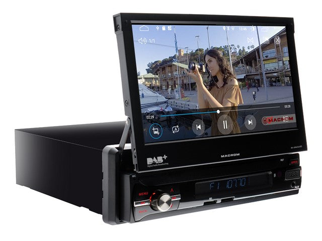 MACROM - MONITOR MOTORIZZATO 1 DIN 7'" ANDROID 10.0 DAB CON ANTENNA - M-AN6560DAB