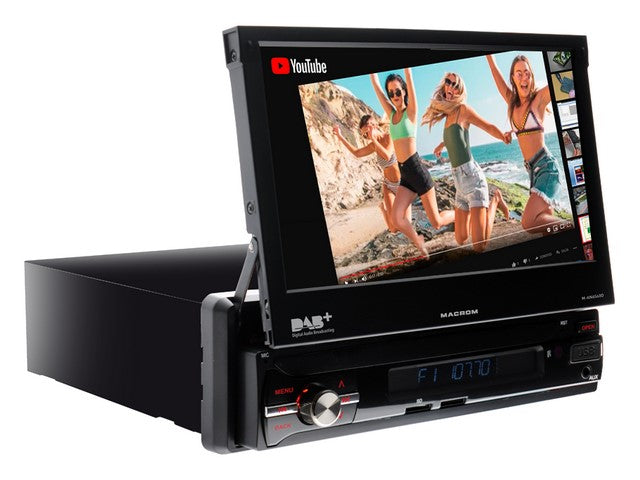 MACROM - MONITOR MOTORIZZATO 1 DIN 7'" ANDROID 10.0 DAB CON ANTENNA - M-AN6560DAB