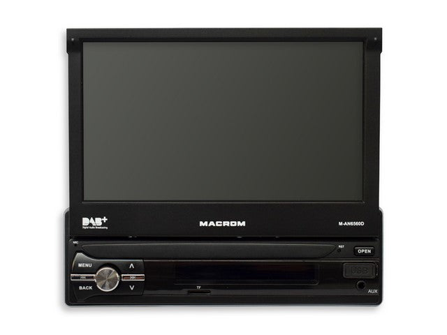 MACROM - MONITOR MOTORIZZATO 1 DIN 7'" ANDROID 10.0 DAB CON ANTENNA - M-AN6560DAB