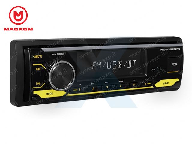 MACROM SINTONIZZATORE AM/FM+1DIN MECHALESS, SD, USB, Bluetooth - M-DL3100BT