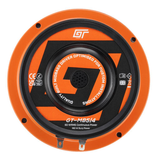 GT Audio GT-MB5/4 - Woofer 13cm 4Ohm 80w RMS Component Midbass Speaker