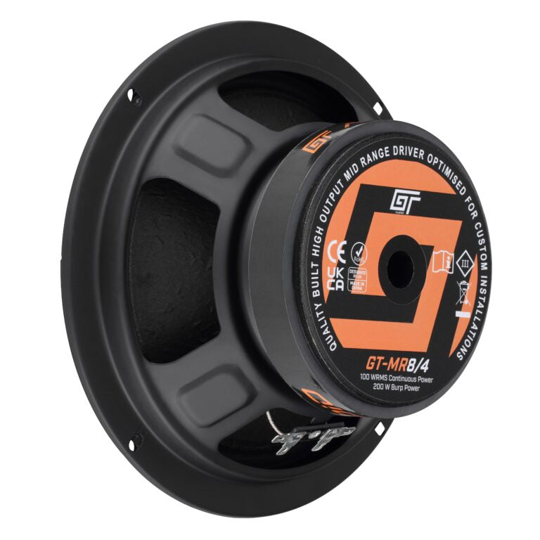 GT-MR8/4 Midbass 20 cm GT-AUDIO 1X4Ohm SVC 100WRMS Quality Built High Output Mid Range