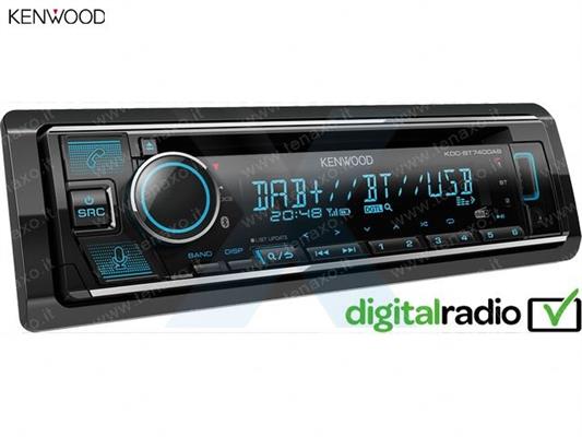 KENWOOD SintoCD Aux/USB, BTmic, iPod, FLAC, DAB CON ANTENNA INCLUSA - KDCBT740DAB