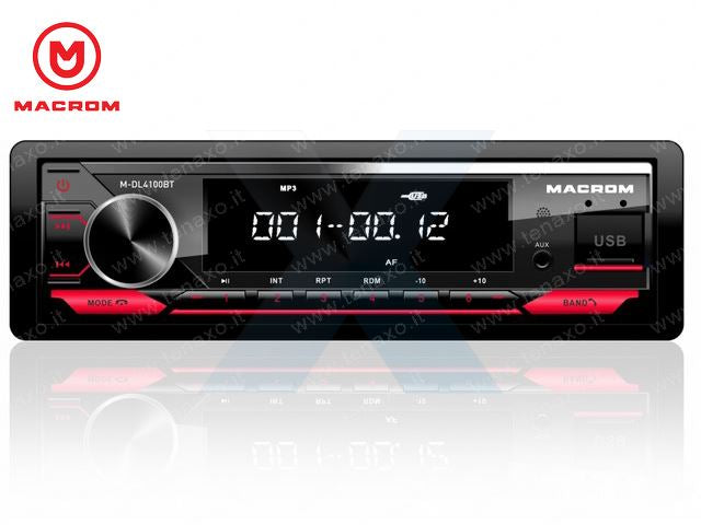 MACROM SINTONIZZATORE AM/FM+1DIN MECHALESS, SD, USB, Bluetooth - M-DL4100BT