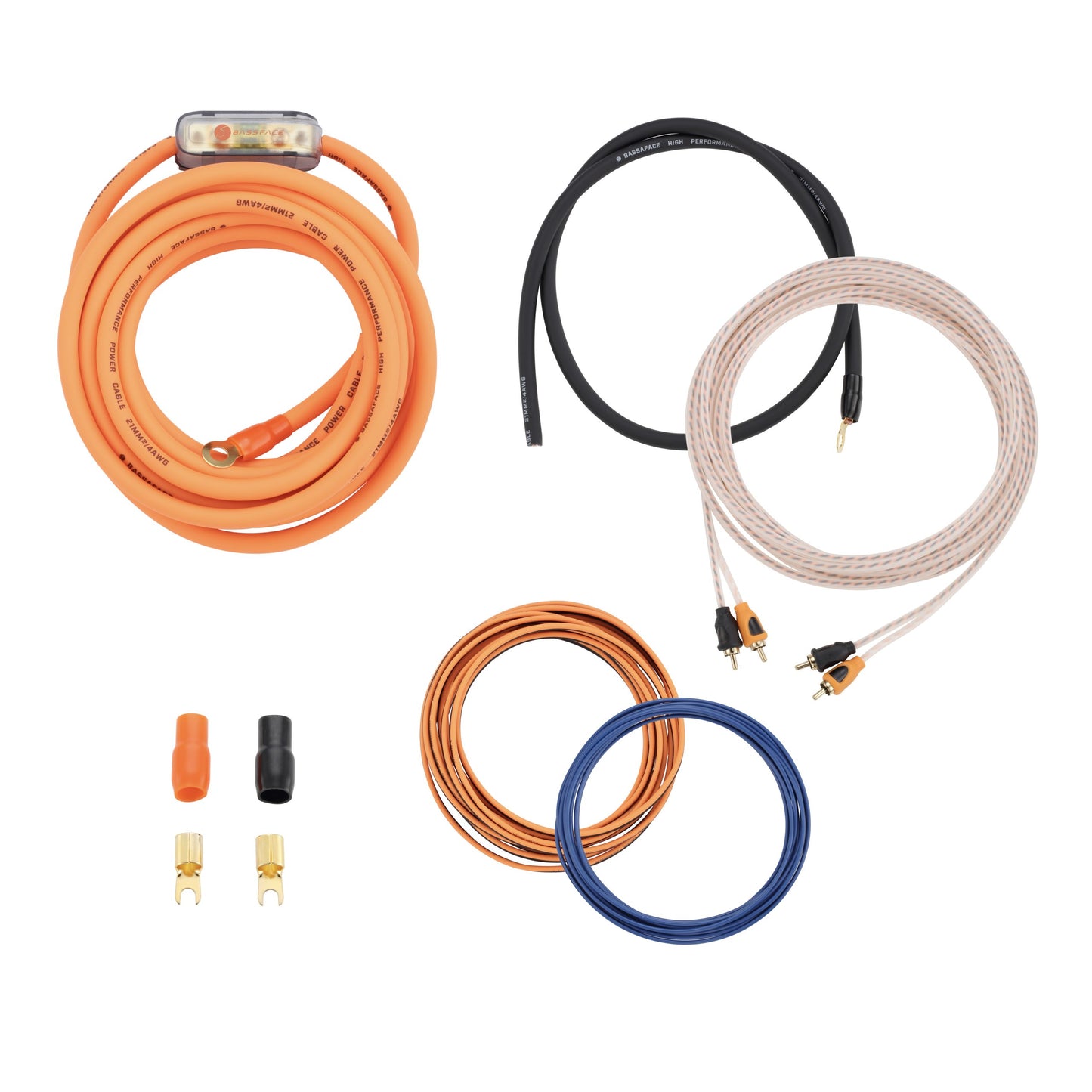 VOLT/4 - Kit cavi 21 mmq per amplificatori - High Quality 4 awg 1176 strand