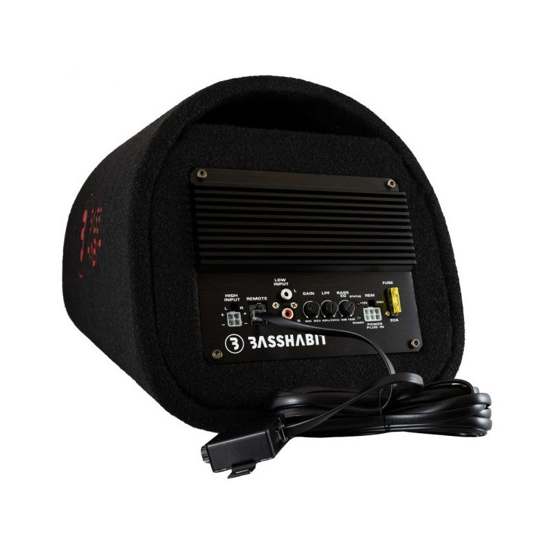 BASS HABIT P8A Subwoofer Amplificato In Cassa Sub Auto Attivo