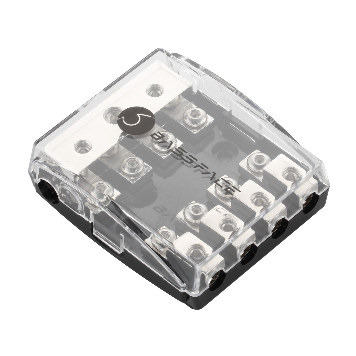 BASS FACE DIS3/4AFS PORTAFUSIBILE A 4 VIE MINI ANL  - IN 1X0 AWG + 2X4AWG & 4 OUT PER CAVO DA 8 AWG